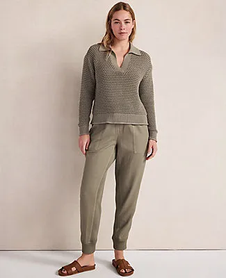 Ann Taylor Haven Well Within Cotton Wave Stitch Johnny Collar Sweater sold by Ann Taylor product image thumbnail 2