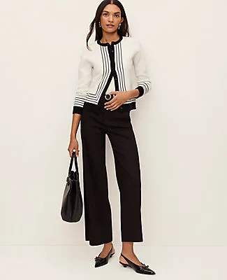 Ann Taylor Petite Striped Jacquard Ann Cardigan sold by Ann Taylor product image thumbnail 3