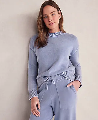 Ann Taylor Haven Well Within Garment-Dyed Organic Cotton Roll Neck Sweater sold by Ann Taylor