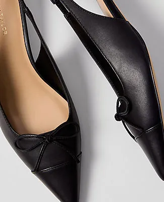 Ann Taylor Leather Bow Slingback Pump sold by Ann Taylor product image thumbnail 2