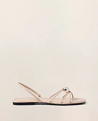 Ann Taylor Leather Hardware Embellished Sandal sold by Ann Taylor