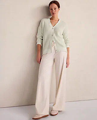 Ann Taylor Haven Well Within Garment-Dyed Organic Cotton Shaker Stitch Cardigan sold by Ann Taylor product image thumbnail 2