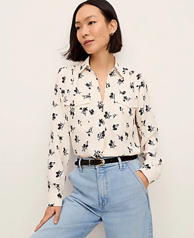 Ann Taylor Floral Camp Shirt sold by Ann Taylor