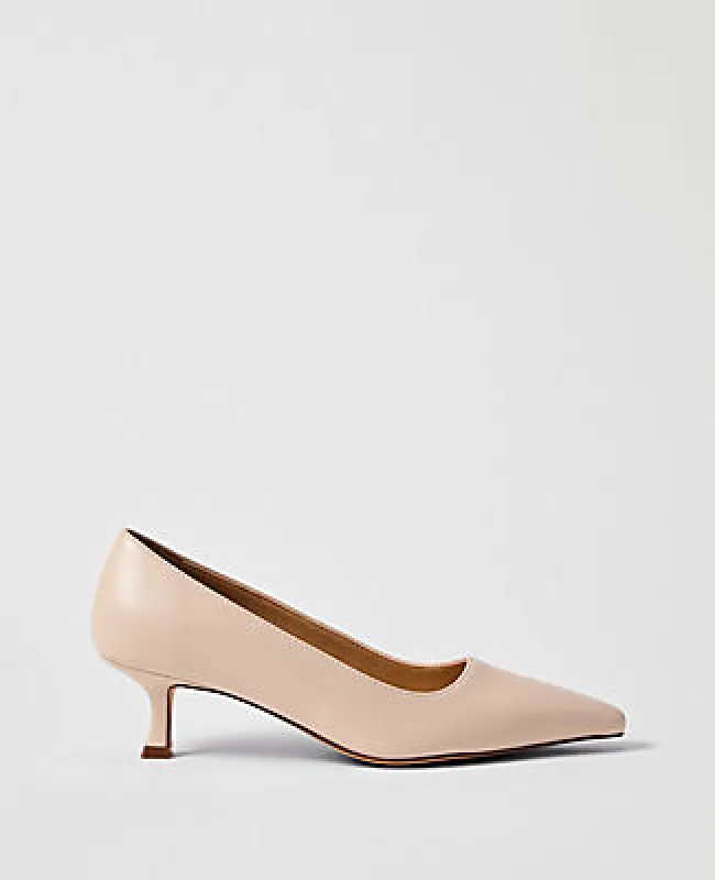 Ann Taylor Leather Nip Toe Pump made by Ann Taylor