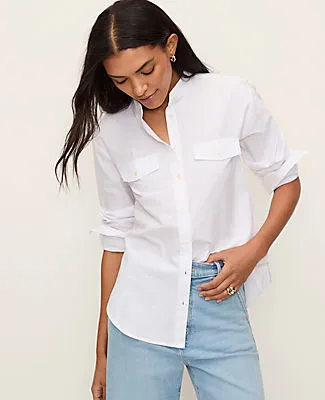Ann Taylor Oversized Pocket Shirt sold by Ann Taylor
