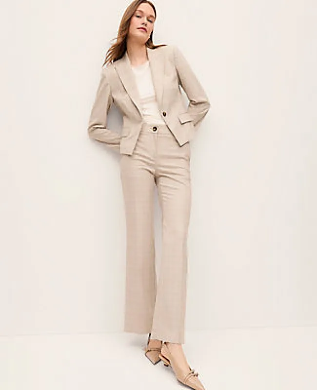 Ann Taylor The Petite Jayne Crop Trouser in Glen Check sold by Ann Taylor