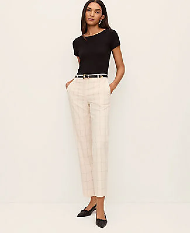 Ann Taylor The Tall Eva Ankle Pant in Windowpane sold by Ann Taylor