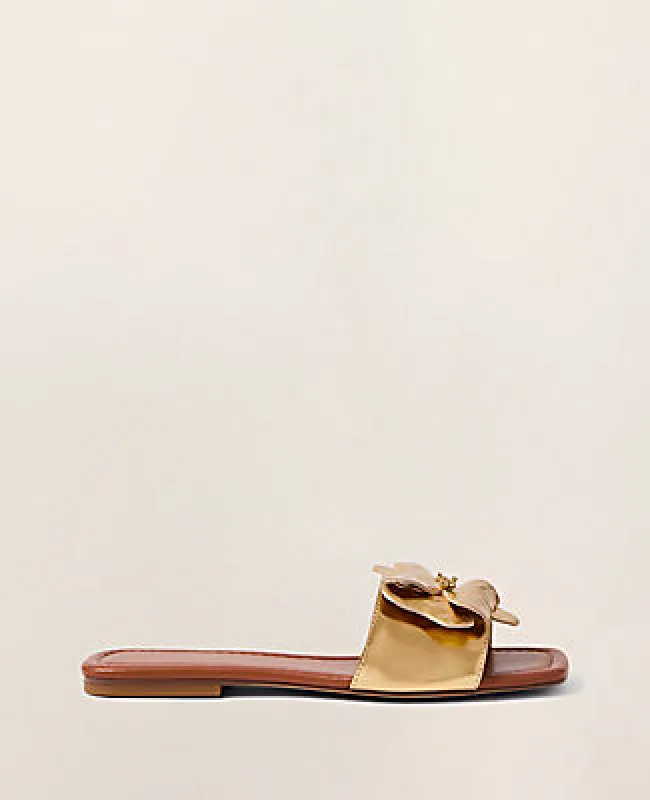 Ann Taylor Floral Embellished Slide Sandal sold by Ann Taylor