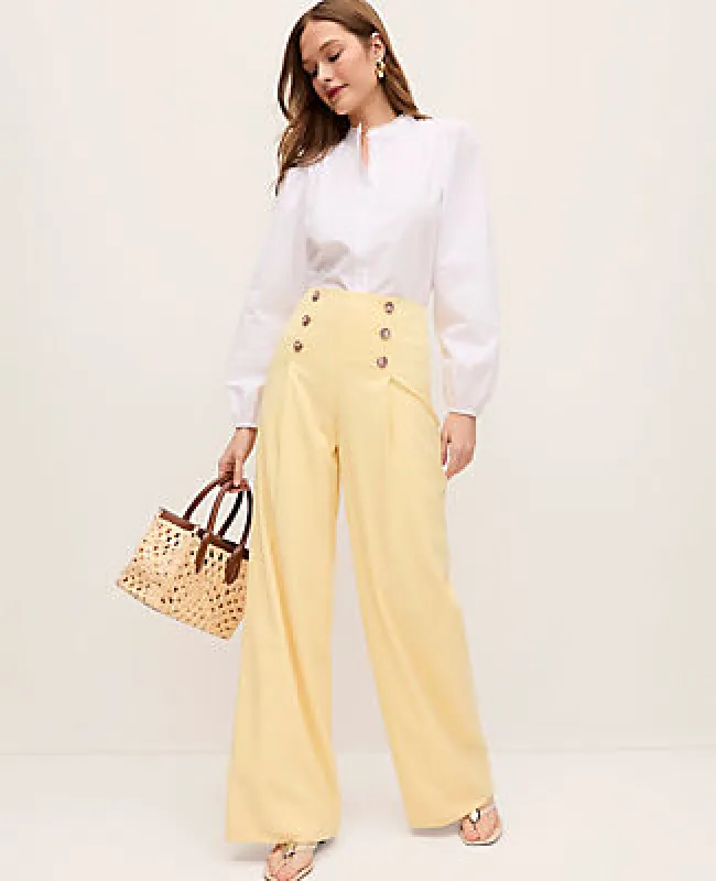 Ann Taylor The Petite Wide-Leg Sailor Pant sold by Ann Taylor
