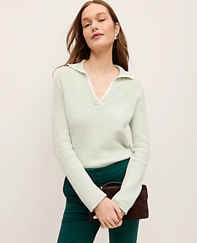 Ann Taylor Scallop Collar Sweater sold by Ann Taylor