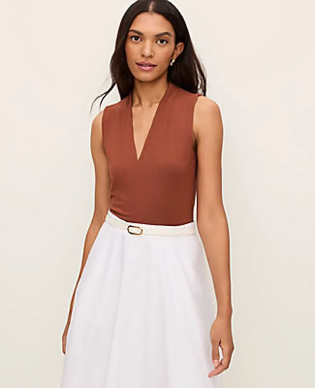 Ann Taylor Sleeveless V-Neck Top sold by Ann Taylor