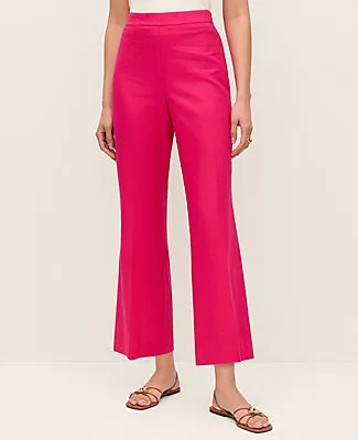Ann Taylor The Petite Flare Ankle Pant in Linen Blend sold by Ann Taylor product image thumbnail 2