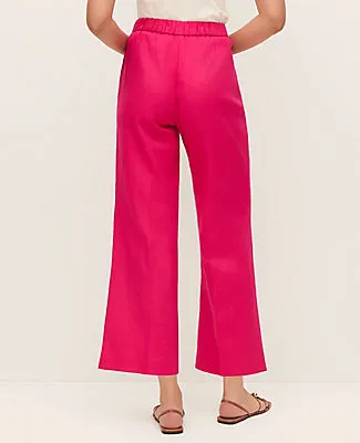 Ann Taylor The Petite Flare Ankle Pant in Linen Blend sold by Ann Taylor product image thumbnail 3