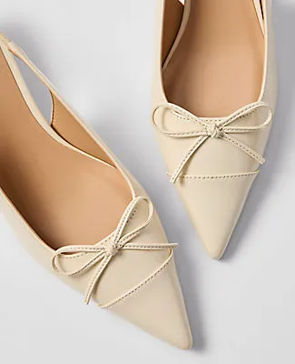 Ann Taylor Patent Leather Bow Slingback Pump sold by Ann Taylor product image thumbnail 2