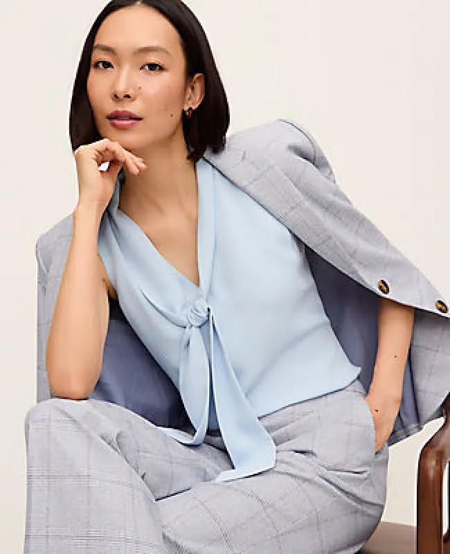 Ann Taylor Petite Bow Neck Shell Top sold by Ann Taylor