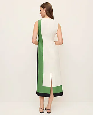 Ann Taylor Floral Crew Neck Midi Dress sold by Ann Taylor product image thumbnail 2