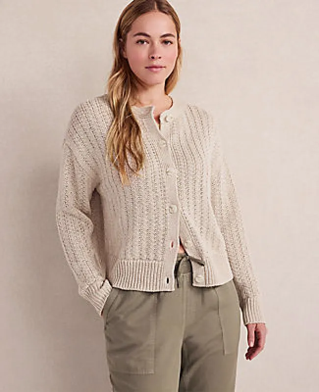 Ann Taylor Haven Well Within Linen Tape Yarn Cardigan made by Ann Taylor