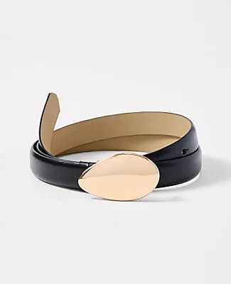 Ann Taylor Leather Oval Buckle Belt sold by Ann Taylor