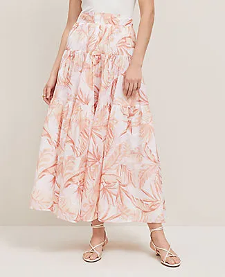 Ann Taylor Floral Tiered Full Skirt sold by Ann Taylor product image thumbnail 2