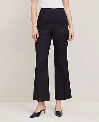 Ann Taylor The Petite Flare Ankle Pant in Linen Blend — Curvy Fit sold by Ann Taylor