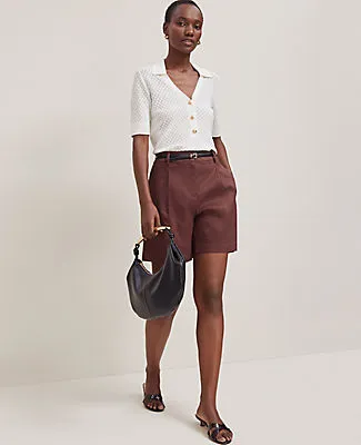 Ann Taylor Petite Pointelle Polo Sweater sold by Ann Taylor product image thumbnail 3