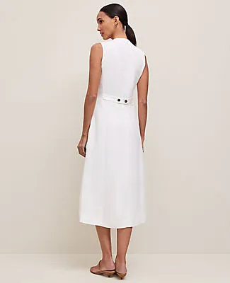 Ann Taylor Petite Linen Blend V-Neck Shirtdress sold by Ann Taylor product image thumbnail 2