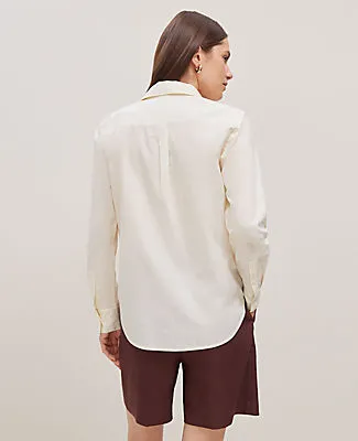 Ann Taylor Striped Relaxed Perfect Shirt sold by Ann Taylor product image thumbnail 2