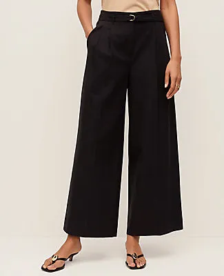 Ann Taylor The Petite Belted Wide-Leg Ankle Pant sold by Ann Taylor product image thumbnail 2
