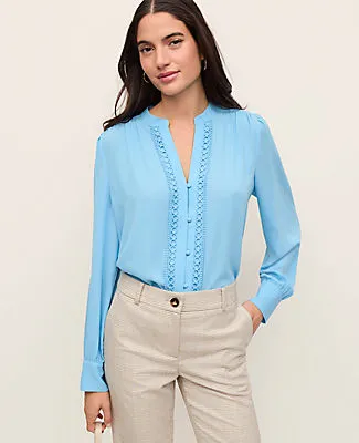 Ann Taylor Petite Lace Trim Blouse sold by Ann Taylor product image thumbnail 3
