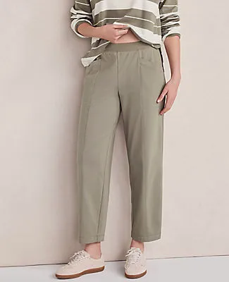 Ann Taylor Haven Well Within Organic Cotton Interlock Barrel Leg Pants sold by Ann Taylor