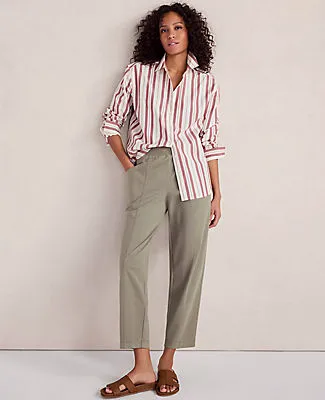 Ann Taylor Haven Well Within Organic Cotton Interlock Barrel Leg Pants sold by Ann Taylor product image thumbnail 3