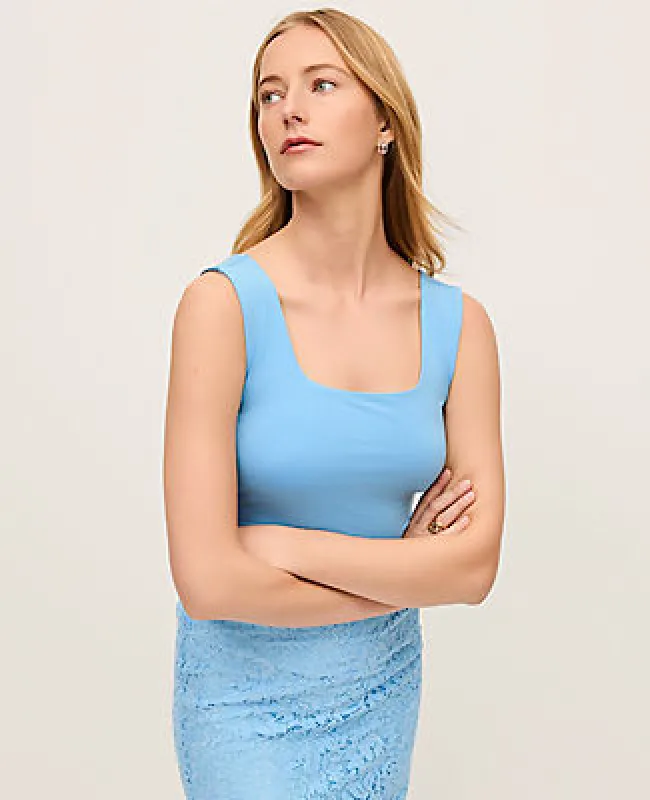 Ann Taylor Square Neck Tank Top sold by Ann Taylor