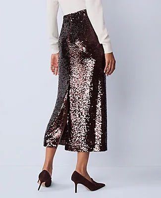 Ann Taylor Studio Collection Sequin Pencil Skirt sold by Ann Taylor product image thumbnail 3