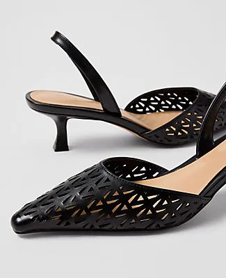 Ann Taylor Leather Nip Toe Pump sold by Ann Taylor product image thumbnail 2