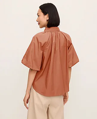 Ann Taylor Blouson Sleeve Button Down Shirt sold by Ann Taylor product image thumbnail 2