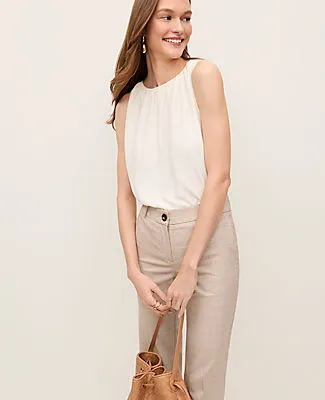 Ann Taylor Mixed Media Gathered Sleeveless Top sold by Ann Taylor