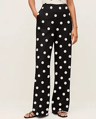 Ann Taylor The Petite Dotted Side Zip Pant in Linen sold by Ann Taylor product image thumbnail 2