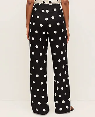 Ann Taylor The Petite Dotted Side Zip Pant in Linen sold by Ann Taylor product image thumbnail 3