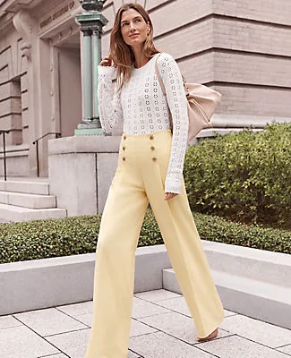 Ann Taylor The Petite Wide-Leg Sailor Pant sold by Ann Taylor product image thumbnail 4