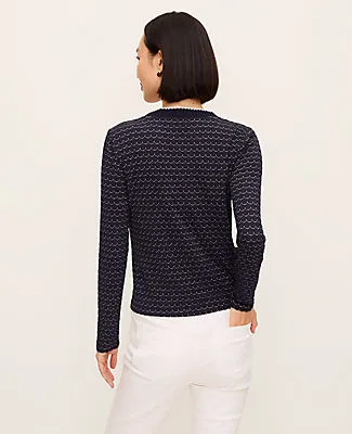 Ann Taylor Scalloped V-Neck Cardigan sold by Ann Taylor product image thumbnail 2