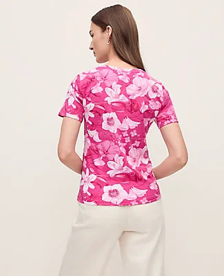Ann Taylor Floral Crew Neck Tee sold by Ann Taylor product image thumbnail 2