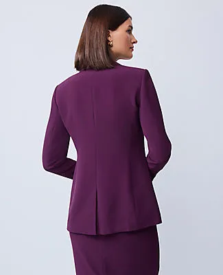 Ann Taylor The Petite Fitted Long Blazer in Fluid Crepe sold by Ann Taylor product image thumbnail 2