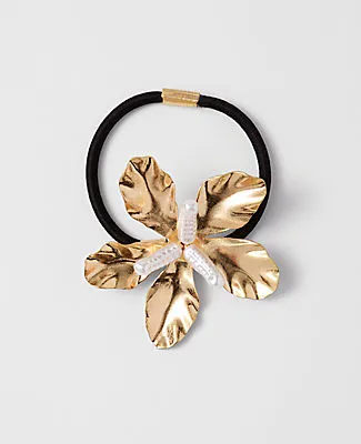 Ann Taylor Metal Flower Hair Tie sold by Ann Taylor