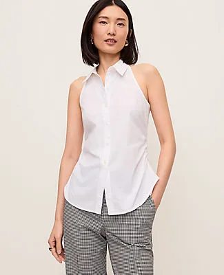 Ann Taylor Button Down Halter Shirt sold by Ann Taylor