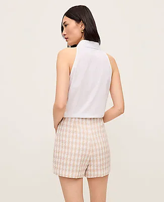 Ann Taylor The Petite Side-Zip Short in Houndstooth Tweed sold by Ann Taylor product image thumbnail 3