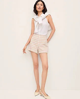 Ann Taylor The Petite Side-Zip Short in Houndstooth Tweed sold by Ann Taylor product image thumbnail 4