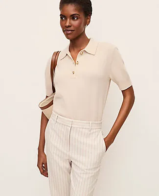 Ann Taylor Cashmere Polo Sweater sold by Ann Taylor