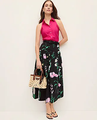 Ann Taylor Floral Gathered Maxi Skirt sold by Ann Taylor product image thumbnail 4