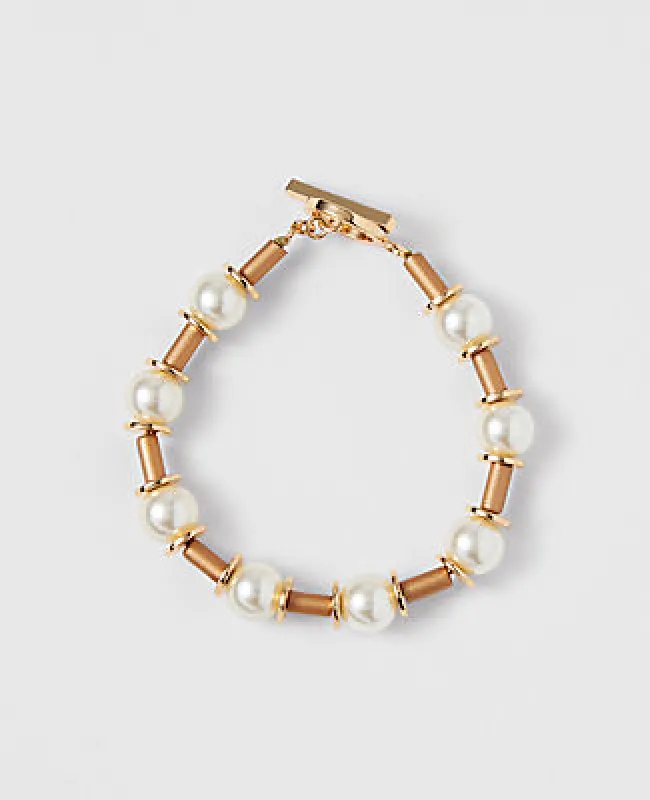 Ann Taylor Pearl Tube Bracelet sold by Ann Taylor