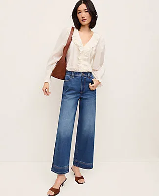 Ann Taylor The Petite Wide-Leg Crop Jean sold by Ann Taylor
